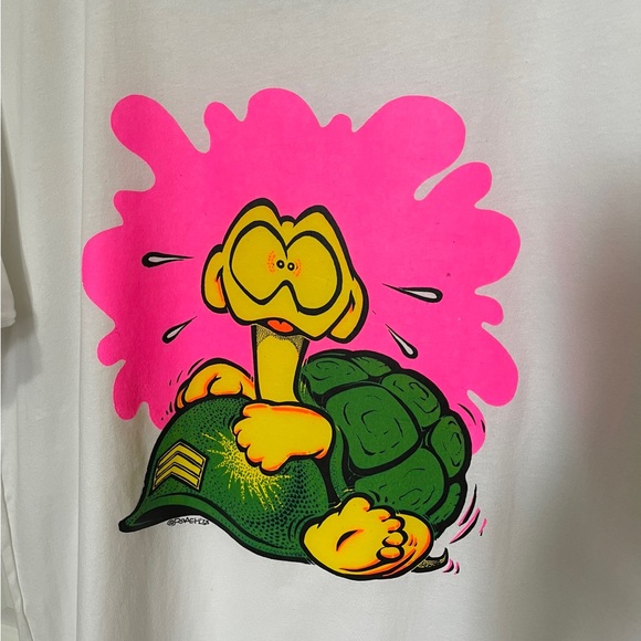 1972 Deadstock Raunchy Turtle Ringer Tee | Size Large - Picture 7 of 9